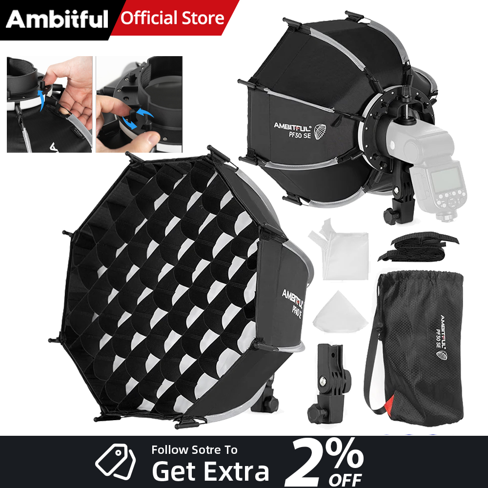 Photography Umbrella - AMBITFUL PF30/PF40 30cm/40cm Mini Speedlite Portátil