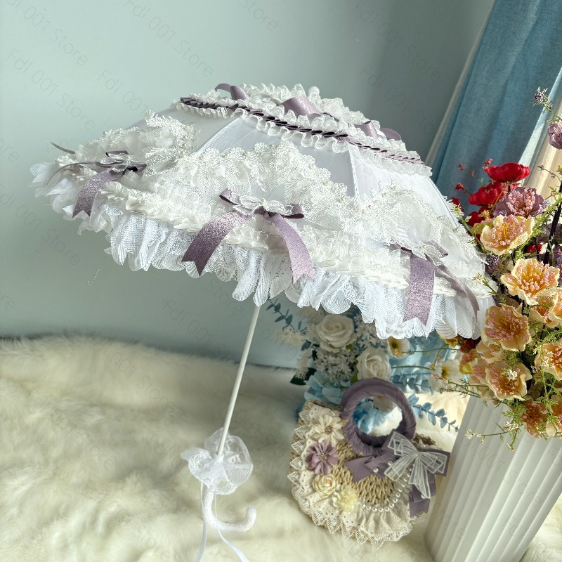 Photography Umbrella - Guarda-chuva Lolita Girl Heart Princess Roxo