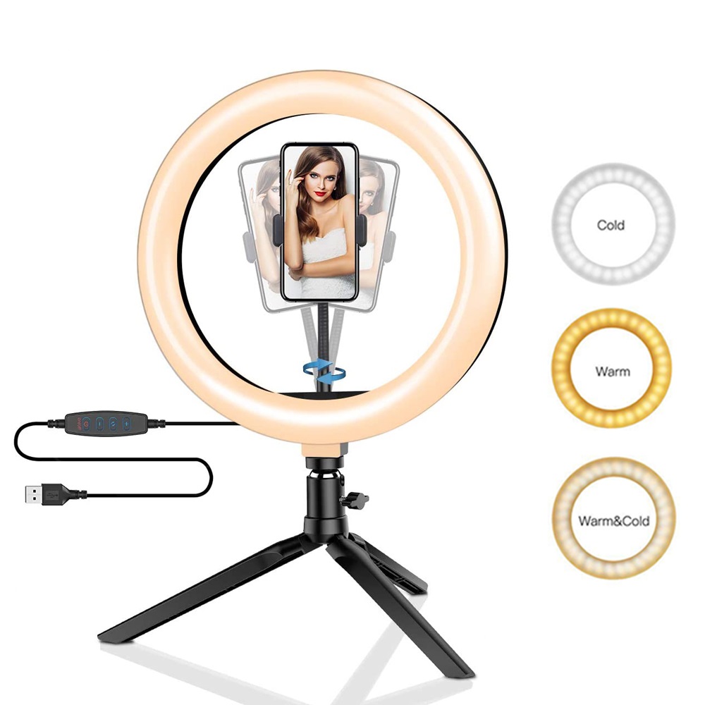 Photography Umbrella Lighting Kit - 26cm 10 polegada led anel selfie