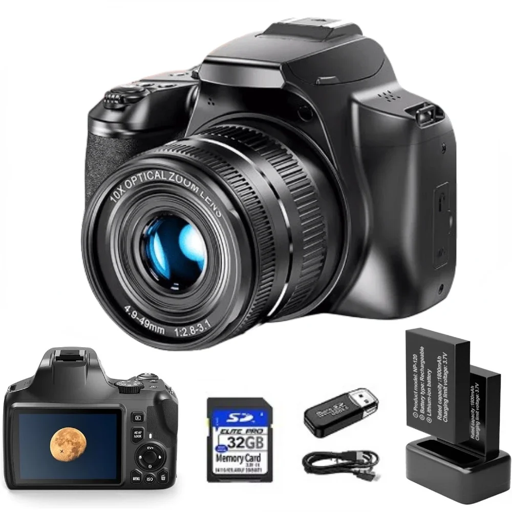 Photography Youtube - Câmera digital 4k para fotografia, zoom