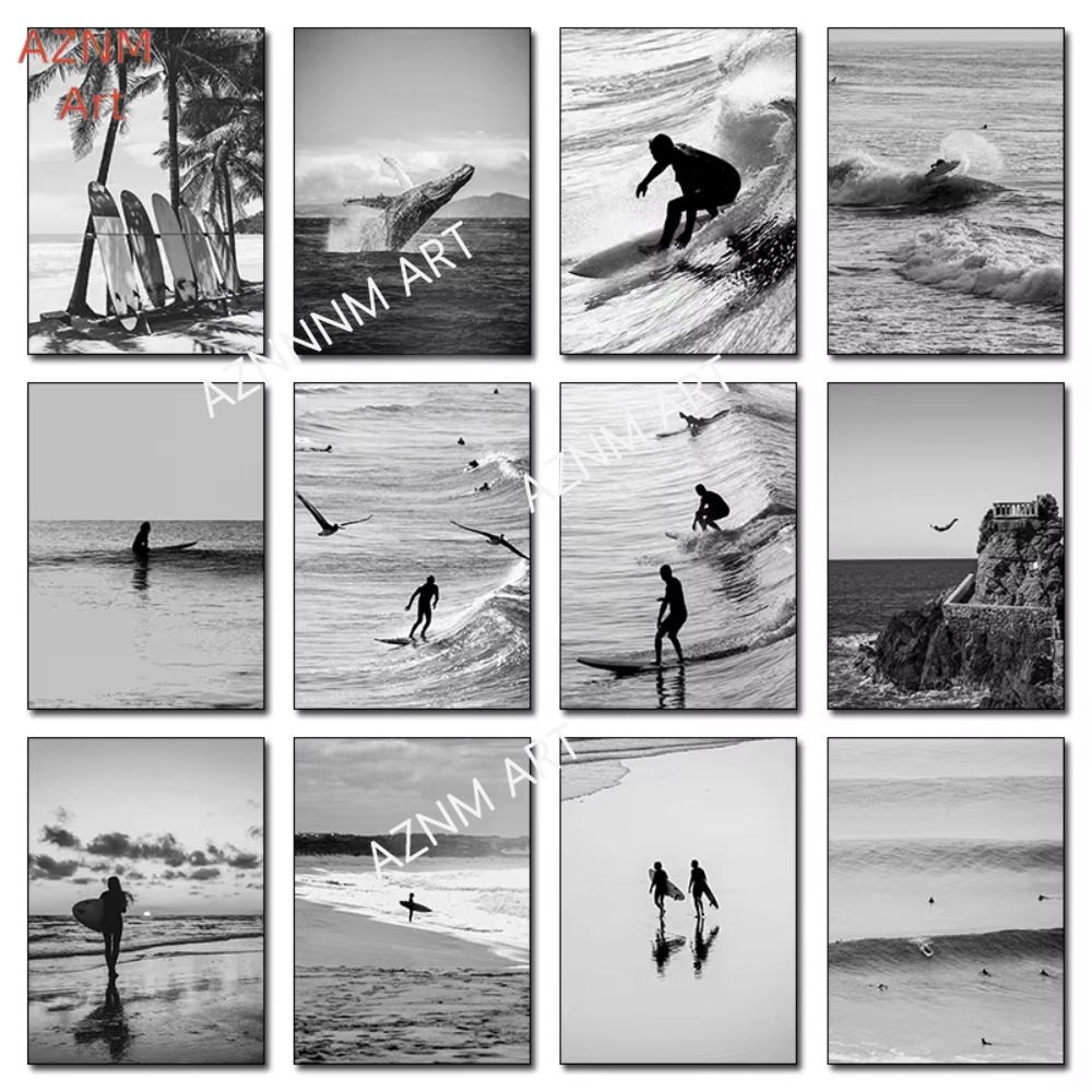 Photography Class - 1pc, fino surf preto e branco
