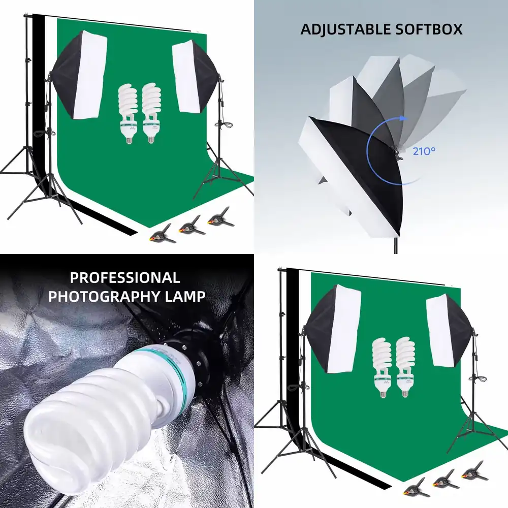 Photography Umbrella Lighting Kit - Equipamento de Estúdio Fotográfico 2.6*3m, Suporte