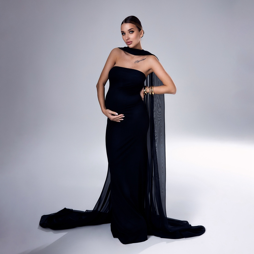 Photography Youtube - Vestido de Gestante Preto para Fotografia,