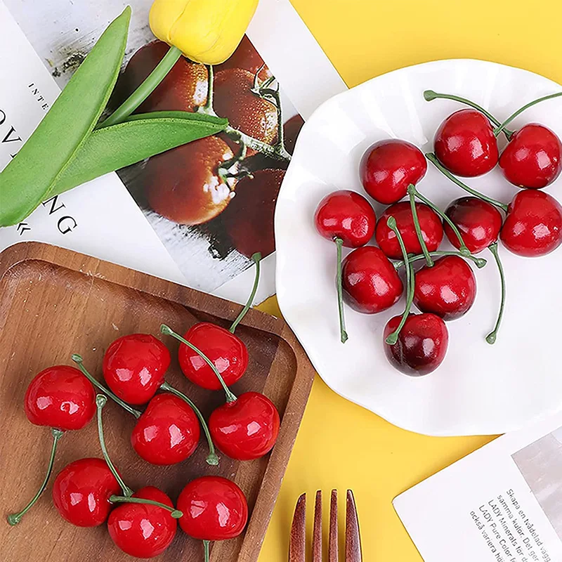 30 pçs simulação de cereja fal - Photography Food avaliação e preço