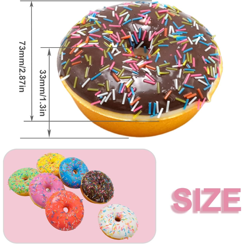 7 peças de donuts artificiais  - Photography Food avaliação e preço