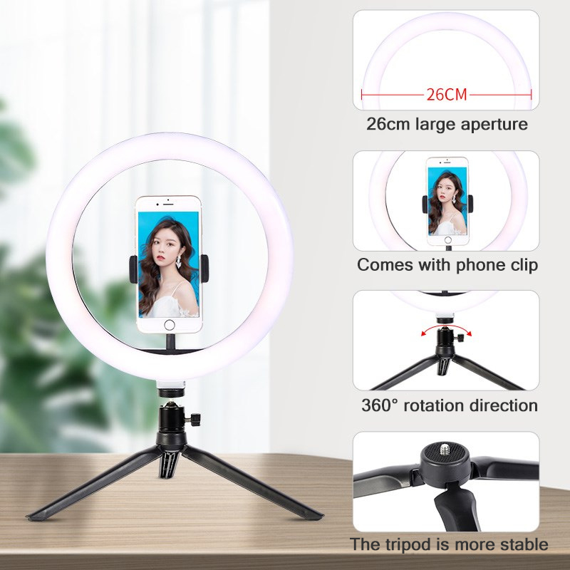 26cm 10 polegada led anel self - Photography Umbrella Lighting Kit avaliação e preço