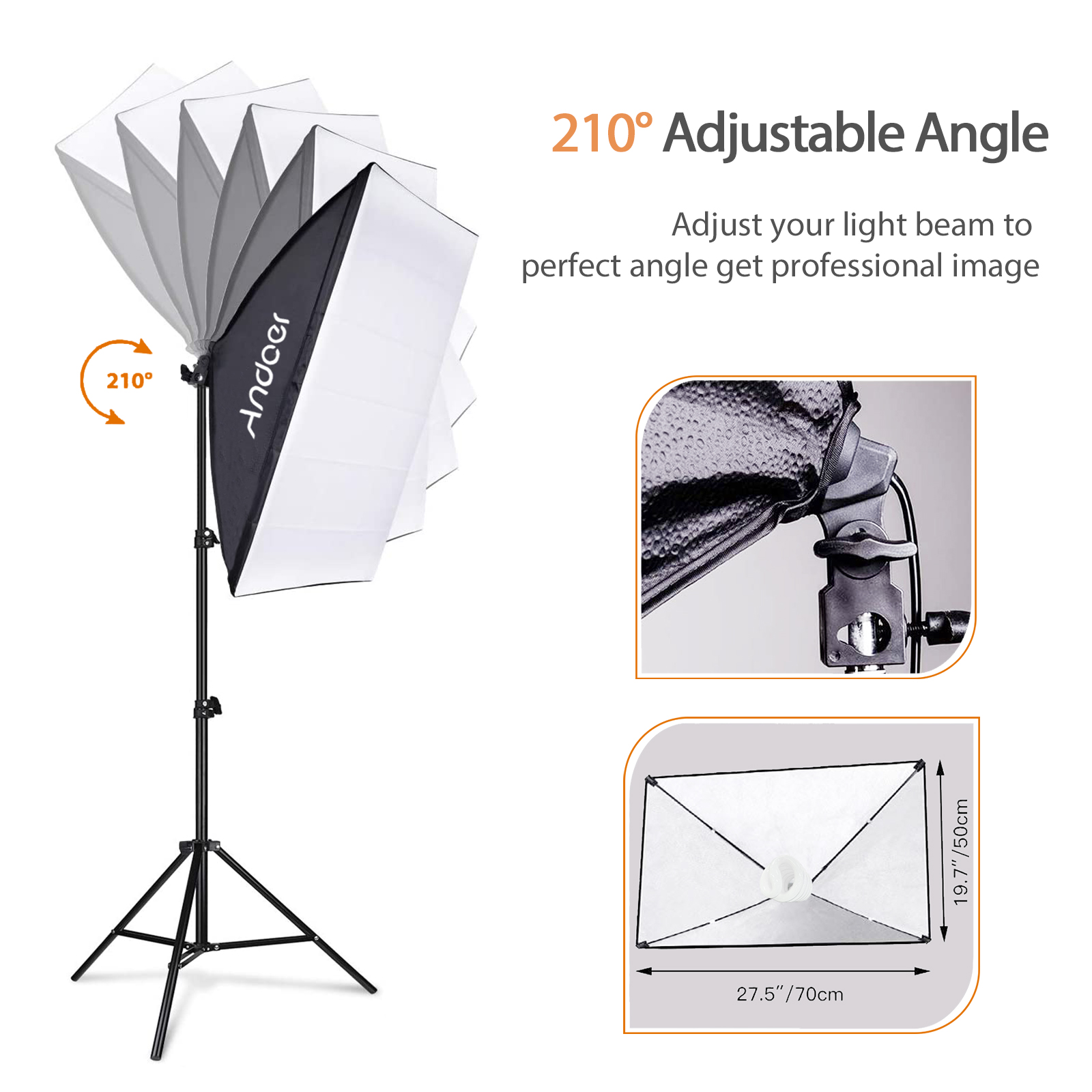 Andoer estúdio fotografia kit  - Photography Umbrella Lighting Kit avaliação e preço
