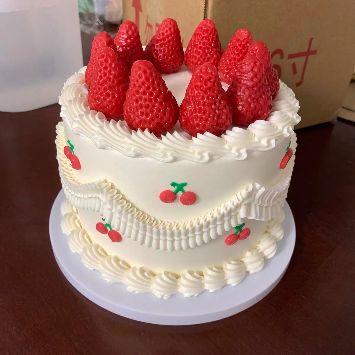 Modelo Realista de Bolo de Cre - Photography Food avaliação e preço