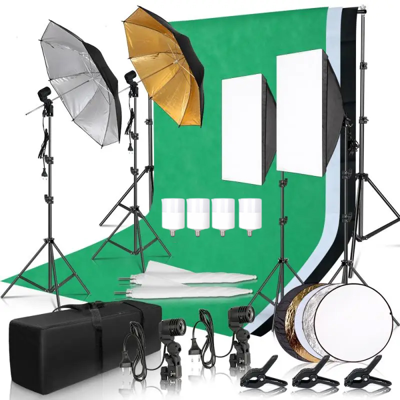 Kit de iluminação fotográfica  - Photography Umbrella Lighting Kit avaliação e preço