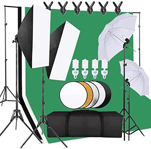 Conjunto econômico de equipame - Photography Umbrella Lighting Kit avaliação e preço