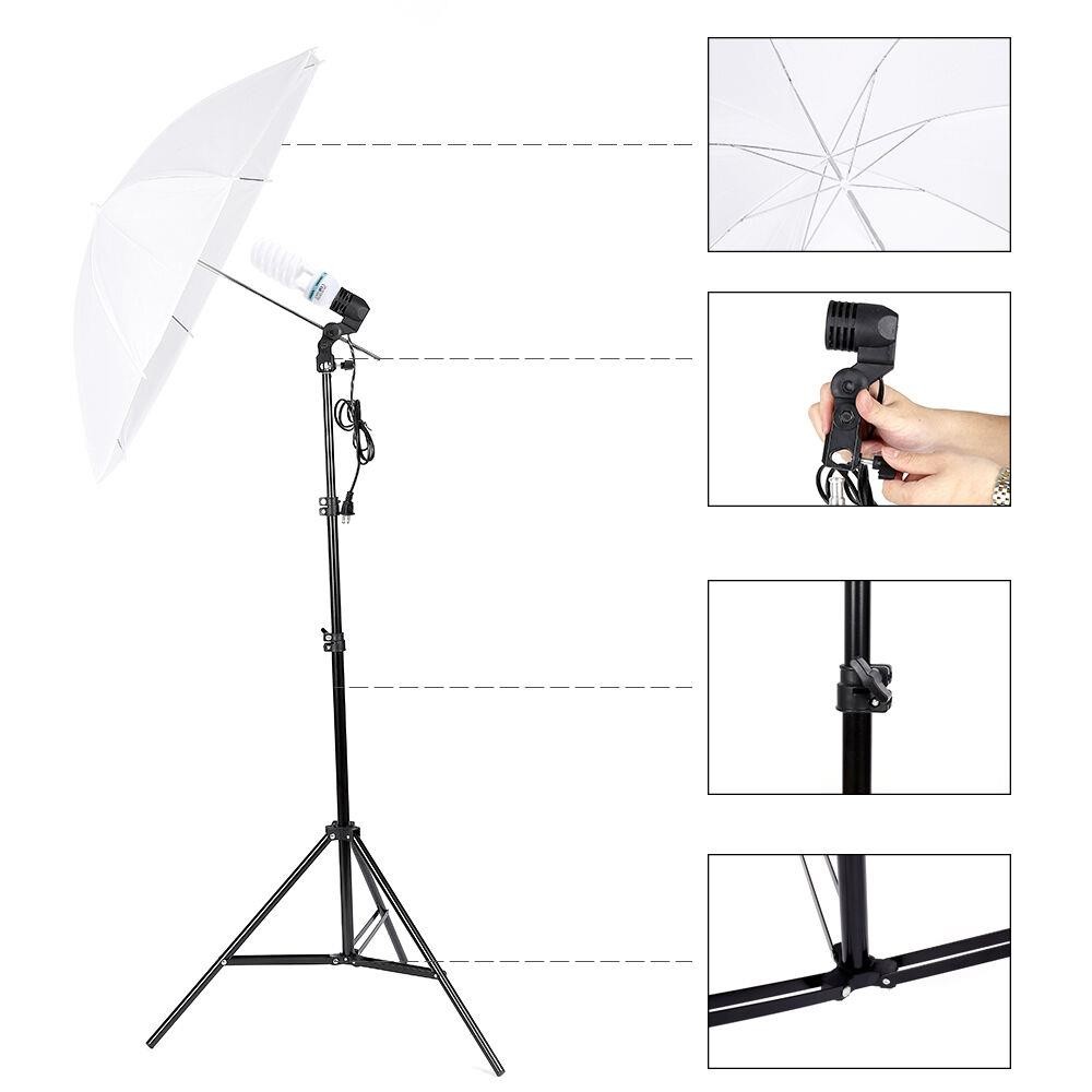 Kit de Iluminação para Estúdio - Photography Umbrella Lighting Kit avaliação e preço